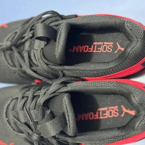 Puma Men's Size 9 Black and Red Training Sneakers- Used - Picture 10 of 10